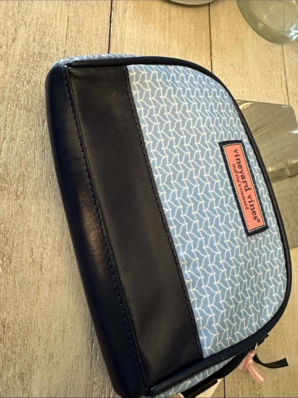 Vineyard Vines Light Blue & Navy Cosmetic Case